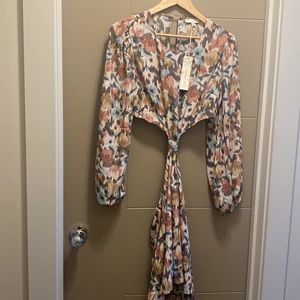 Endless Blu front twist knot dress